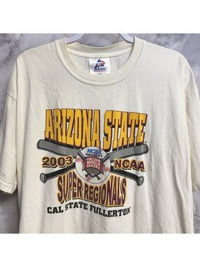 Vintage Arizona State NCAA Super Regional T Shirt Mens XL 2003 College Baseball